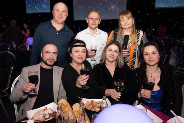 Amazon in Rugby employees celebrating a successful year at Heart of England Event Centre.