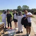 Year 4 pupils at  St Margaret’s C of E Junior school in Whitnash learn about beekeeping. Picture supplied.
