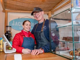 Jack Linstead and  Michelle Matthews, co-owners of Jack's Shack in Jury Street. Photo by Mike Baker