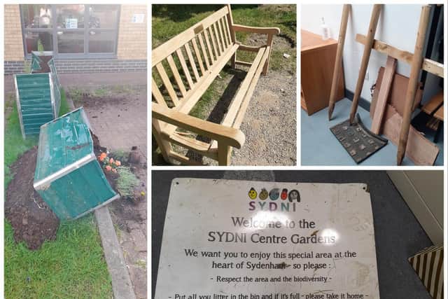 The SYDNI centre in Sydenham has been targeted by vandals this summer. Photos supplied