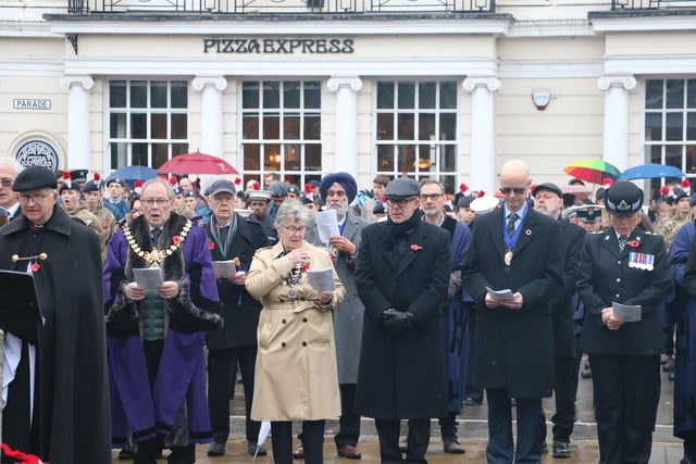 The Remembrance Sunday parade and service in Leamington. Picture courtesy of Warwick District Council (WDC).