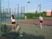 Junior tennis practice