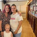 Lilah with mum Gemma and friend Stephanie.