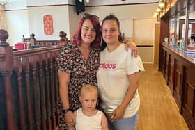 Lilah with mum Gemma and friend Stephanie.
