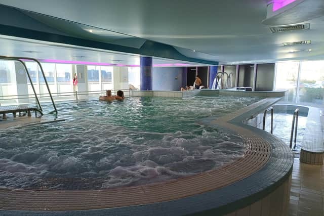 The pool area in the hotel spa