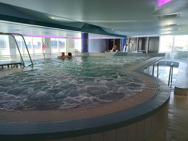 The pool area in the hotel spa