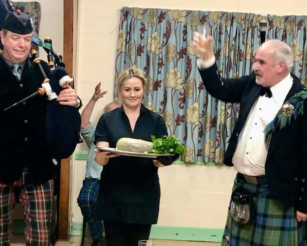 A fundraising Burns Night Supper is being hosted by Southam 2000 Rotary Club later this month. The annual event this year takes place at Harbury Village Hall. Photo shows the event held in 2020. Photo supplied