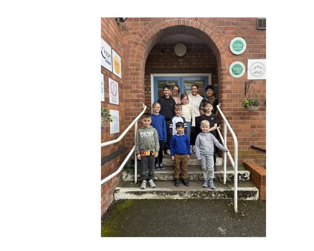 Youngsters in the Rights Respecting School Committee at Clapham Terrace School in Leamington. Picture supplied.