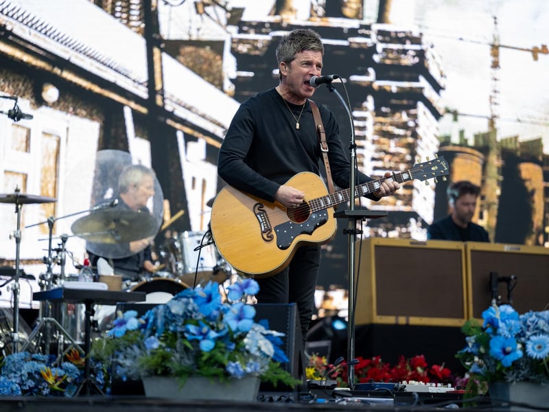 Noel Gallagher’s High Flying Birds on stage at Warwick Castle on Sunday, July 21. Photo by David Jackson.
