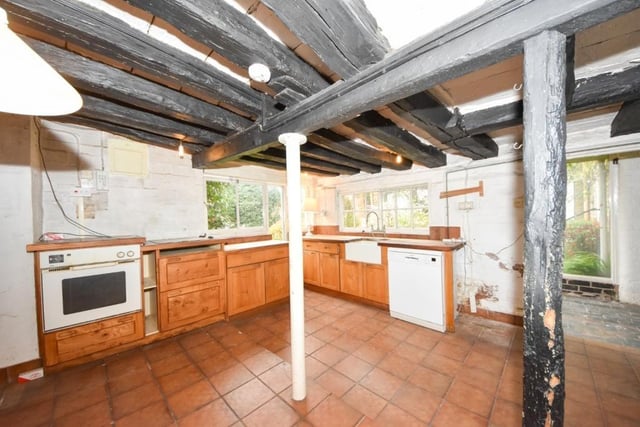 The kitchen inside the Grade II Listed property