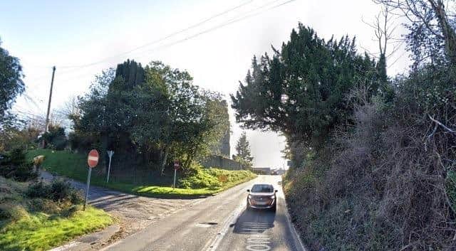 Trees, such as this one over the A425 Southam Road at Ufton, will soon be cut back so HS2 can move its muge tunnel boring machine along the road so it can recommence drilling under Long Itchington Wood. Photo courtesy of Google Maps.