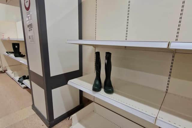 Left on the shelf. A pair of lonely boots. Picture: Justin Coling