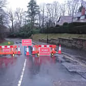 Castle Road in Kenilworth is currently closed between the main entrance to Kenilworth Castle and Castle Hill. Photo by Kenilworth and Warwick Rural Police.
