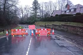 Castle Road in Kenilworth is currently closed between the main entrance to Kenilworth Castle and Castle Hill. Photo by Kenilworth and Warwick Rural Police.