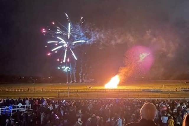 Thousands of people watched the fireworks over the skies of Warwick at this year's bonfire event.