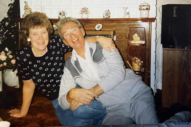 At home... Sylvia and Roy Boardman at their beloved 25 Hibbert Close.
