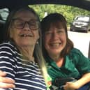 Elly, Fiona's mother with Tracey Senior Carer at Overslade House Care Home