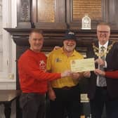 Warwick's first PubFest event helped raise more than £2,000 for the mayor's chosen charity. Left to right shows: Tim Maccabee, Graham Fulford, the Mayor of Warwick, Cllr Simon Pargeter and Adam Dudley. Photo supplied
