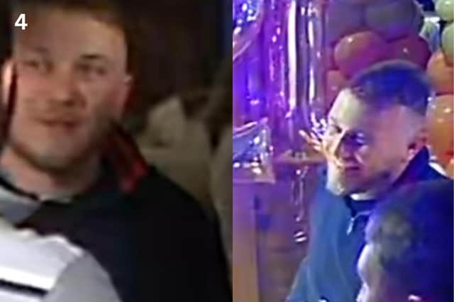 Police have released CCTV photographs of seven men they would like to speak to in connection to violent disorder that broke out in south Warwickshire last month.