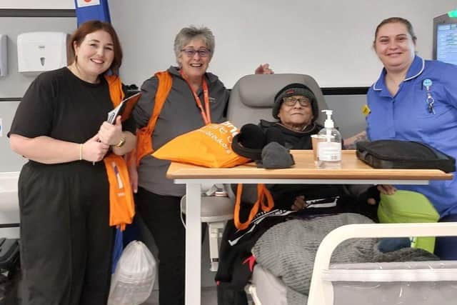 Severn Trent and Kidney Care UK visiting a patient in hospital