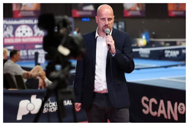 Nick Hobbis is taking his own voice to the international stage as a well-known pickleball commentator, presenter and interviewer.