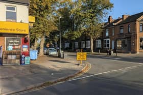 A sign for the road closure in Lime Avenue.