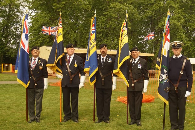 Marking the start of VE Day celebrations.