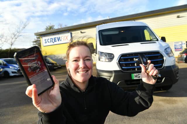 Leamington greenkeeper Rebecca Blake  has won a brand new electric Ford transit van from the Screwfix Big App Giveaway.