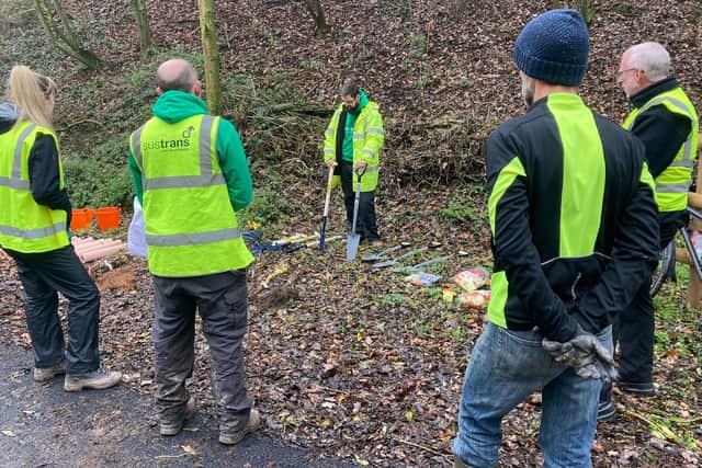 Sustrans volunteers planting around 250 trees and shrubs along Warwickshire’s longest greenway - the Lias Line - during the end of 2022 and at the start of 2023. Photo supplied by Sustrans