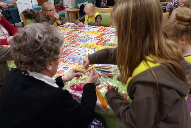 During the visit the Brownies, aged between seven and ten years, met residents, listened to stories about the former Girlguiding members’ own experiences and memories of their time in Girlguiding. Photo supplied