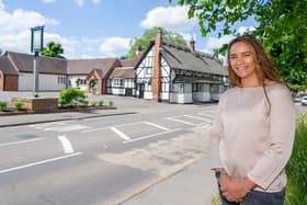 The White Lion pub in Radford Semele and its new general manager Lianne Sargent.