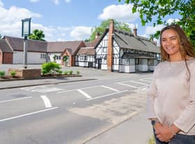 The White Lion pub in Radford Semele and its new general manager Lianne Sargent.