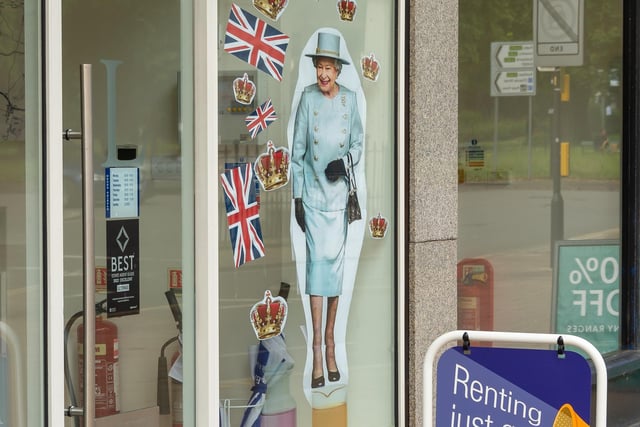 Businesses in Leamington have been decorating their windows ahead of the Jubilee. Photo by Mike Baker