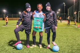 Royal Mail Kits for Kids campaign for the Rugby Town Girls U11 Lionessess in Rugby.