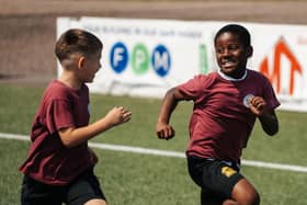 Children from Coventry and Warwickshire schools take part in National School Sports Week at Coventry Rugby Club