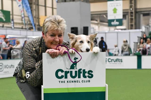Mary Ray and Lyric, Obedience Championship. Credit David Midgley and The Kennel Club.
