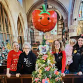 Slimming World members with their tree at St Andrew's Church.