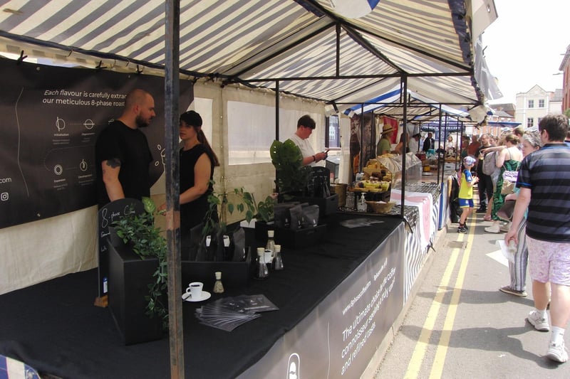 Stalls selling food and other produces lined the town's Market Square and surrounding streets. Photo by Geoff Ousbey