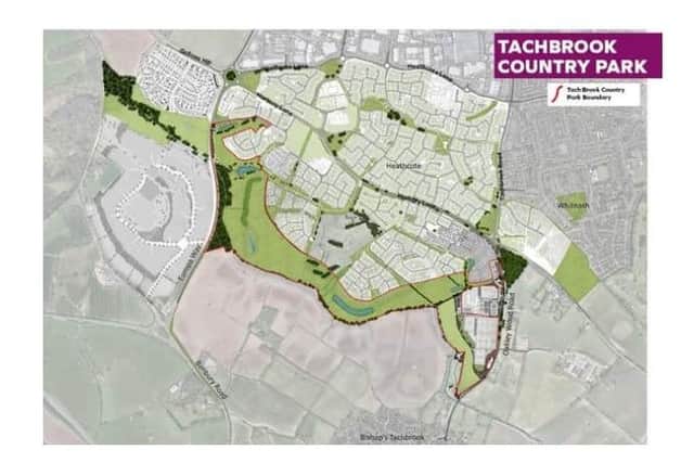 Map of the planned Tachbrook County Park