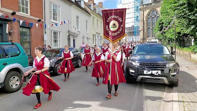 The Morris Dancers procession returned to Warwick town centre as part of the Warwick Folk Festival. Photo by Geoff Ousbey
