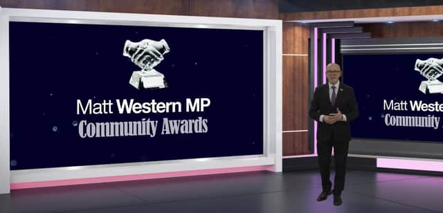 Warwick and Leamington MP Matt Western hosting his Awards for Community Excellence 2023.