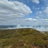 Drone footage shows devastating aftermath of moorland blaze in Yorkshire