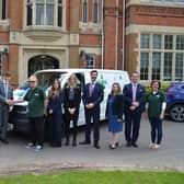 Foundation Heads and pupils from each Foundation school meet with members of the Warwick Foodbank team. Photo by Warwick School