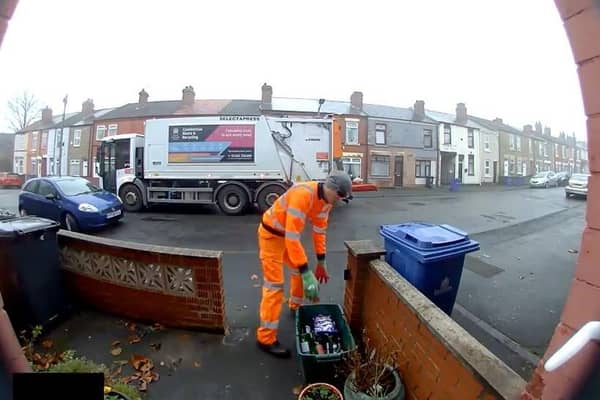 Video: Bin man misses Christmas treat - and dumps it in lorry