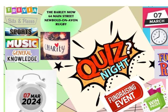 A quiz night is being held on March 7.
