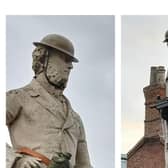 Lord Scott soldiers on in Dunchurch to mark VE Day.