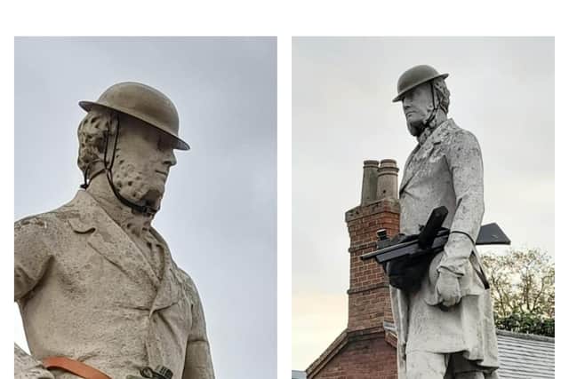 Lord Scott soldiers on in Dunchurch to mark VE Day.