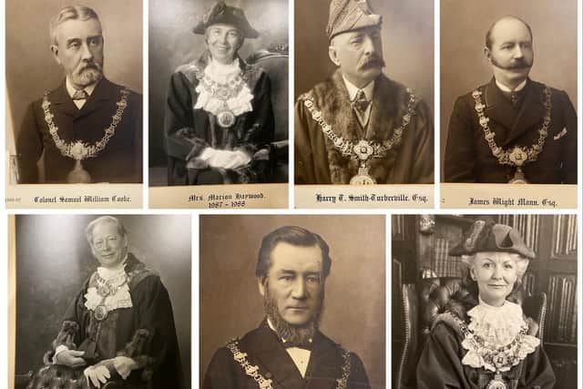 The search is on to find the ancestors of former Mayors of Warwick so that their official photos can be given to their families. Photos supplied by Unlocking Warwick
