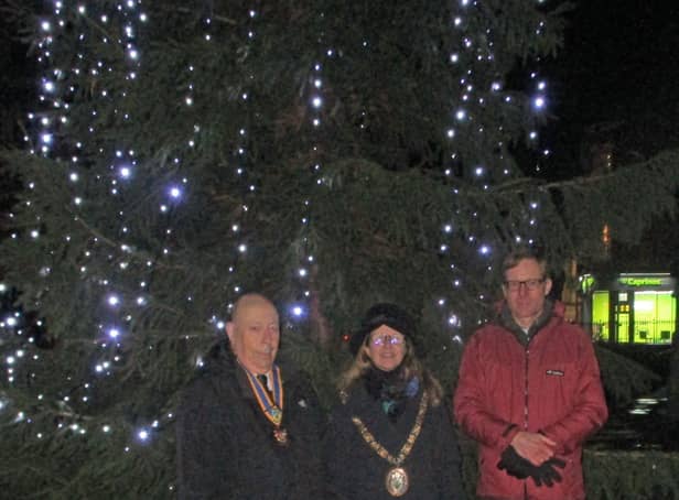 Launching the project outside St Andrew's Church.