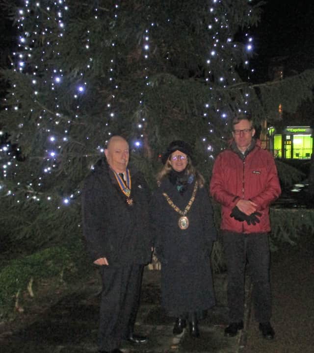 Launching the project outside St Andrew's Church.